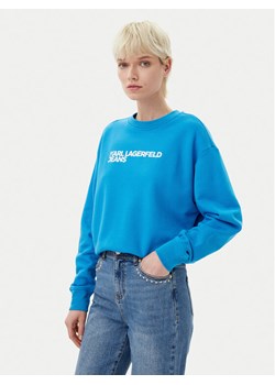 Karl Lagerfeld Jeans Bluza A1W20005 Niebieski Regular Fit ze sklepu MODIVO w kategorii Bluzy damskie - zdjęcie 181049114