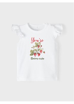 NAME IT Bluzka 13217455 Biały Regular Fit ze sklepu MODIVO w kategorii Koszulki niemowlęce - zdjęcie 181049142