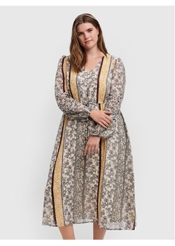 Vero Moda Curve Sukienka codzienna Nora 10251640 Beżowy Loose Fit ze sklepu MODIVO w kategorii Sukienki - zdjęcie 181049374