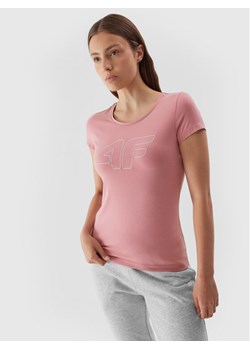 4F T-Shirt 4FAW23TTSHF0907 Różowy Slim Fit ze sklepu MODIVO w kategorii Bluzki damskie - zdjęcie 181049422