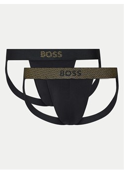 Boss Komplet 2 par slipów Jock Strap 50524439 Czarny ze sklepu MODIVO w kategorii Majtki męskie - zdjęcie 181049532