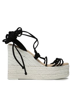 Manebi Espadryle Lace-Up Wedge Espadrilles L 8.6 WA Czarny - id: 0000302780433 - marki Manebi - 181049691 Manebi Espadryle Lace-Up Wedge Espadrilles L 8.6 WA Czarny ze sklepu MODIVO w kategorii Espadryle damskie - zdjęcie 181049691