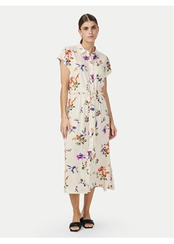 YAS Sukienka koszulowa Asina 26034003 Écru Regular Fit ze sklepu MODIVO w kategorii Sukienki - zdjęcie 181049870