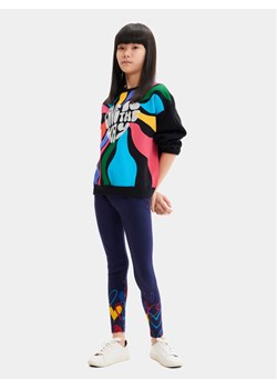 Desigual Legginsy 23WGKK01 Niebieski Regular Fit ze sklepu MODIVO w kategorii Spodnie dziewczęce - zdjęcie 181050033