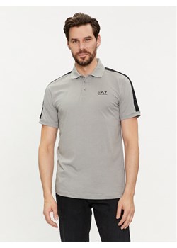 EA7 Emporio Armani Polo 3DPF23 PJ02Z 0923 Szary Regular Fit ze sklepu MODIVO w kategorii T-shirty męskie - zdjęcie 181050041