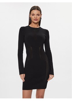 Patrizia Pepe Sukienka dzianinowa 8A1295/K7I5-K103 Czarny Slim Fit ze sklepu MODIVO w kategorii Sukienki - zdjęcie 181050063