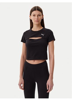 Puma T-Shirt Ess Cut-Out 631164 Czarny Slim Fit ze sklepu MODIVO w kategorii Bluzki damskie - zdjęcie 181050092
