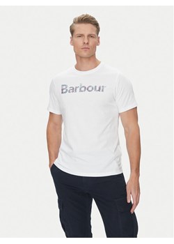Barbour T-Shirt Devon MTS1391WH11 Biały Regular Fit ze sklepu MODIVO w kategorii T-shirty męskie - zdjęcie 181050212