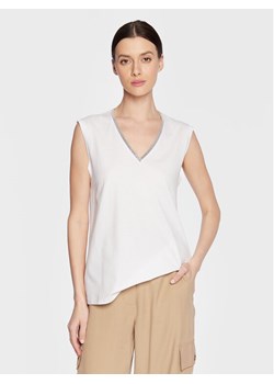 Fabiana Filippi Top JED273W138 Biały Regular Fit ze sklepu MODIVO w kategorii Bluzki damskie - zdjęcie 181050634