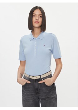 Tommy Hilfiger Polo 1985 Reg Pique Polo Ss WW0WW37820 Błękitny Regular Fit ze sklepu MODIVO w kategorii Bluzki damskie - zdjęcie 181050701