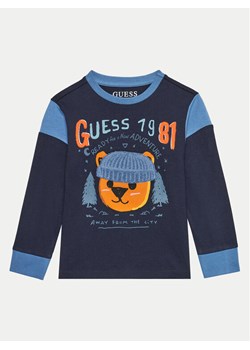 Guess Bluzka N4BI05 I3Z14 Granatowy Regular Fit - id: 0000304236402 - marki Guess - 181050741 Guess Bluzka N4BI05 I3Z14 Granatowy Regular Fit ze sklepu MODIVO w kategorii T-shirty chłopięce - zdjęcie 181050741