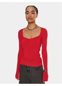 Patrizia Pepe Bluzka 8K0213 K9J5 R835 Czerwony Slim Fit ze sklepu MODIVO w kategorii Bluzki damskie - zdjęcie 181050764