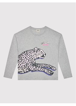Kenzo Kids Bluzka K15542 D Szary Regular Fit ze sklepu MODIVO w kategorii Bluzki dziewczęce - zdjęcie 181050833