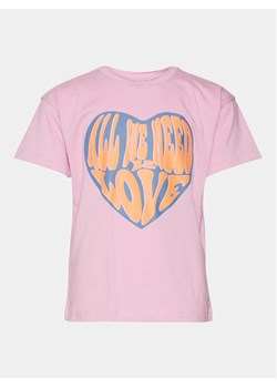 Vero Moda Girl T-Shirt Love Kelly 10303731 Różowy Regular Fit ze sklepu MODIVO w kategorii Bluzki dziewczęce - zdjęcie 181051020