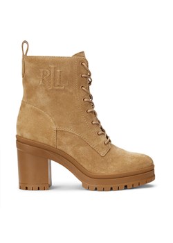 Lauren Ralph Lauren Botki 802942568001 Brązowy ze sklepu MODIVO w kategorii Botki - zdjęcie 181051092