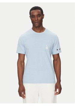 Champion T-Shirt 221038 Błękitny Regular Fit ze sklepu MODIVO w kategorii T-shirty męskie - zdjęcie 181051130