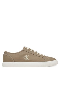 Calvin Klein Jeans Tenisówki Ess Vulc Low Mg Canvas YM0YM01209 Beżowy - id: 0000304827358 - marki Calvin Klein - 181051173 Calvin Klein Jeans Tenisówki Ess Vulc Low Mg Canvas YM0YM01209 Beżowy ze sklepu MODIVO w kategorii Trampki męskie - zdjęcie 181051173