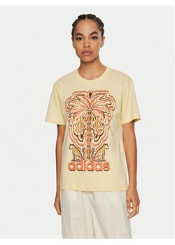 adidas T-Shirt FARM Rio Graphic IV9759 Żółty Regular Fit ze sklepu MODIVO w kategorii Bluzki damskie - zdjęcie 181051253