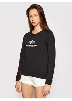 Alpha Industries Bluza New Basic 196031 Czarny Regular Fit ze sklepu MODIVO w kategorii Bluzy damskie - zdjęcie 181051280