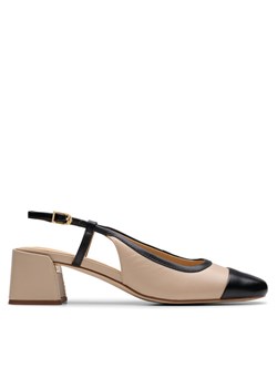Clarks Sandały Nyta45 Sling 26181321 Beżowy ze sklepu MODIVO w kategorii Sandały damskie - zdjęcie 181051633