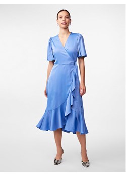YAS Sukienka koktajlowa Thea 26028890 Niebieski Standard Fit ze sklepu MODIVO w kategorii Sukienki - zdjęcie 181051672