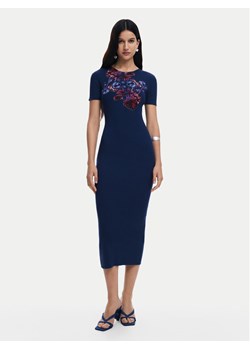 Desigual Sukienka codzienna 25SWVF13 Granatowy Slim Fit ze sklepu MODIVO w kategorii Sukienki - zdjęcie 181051813