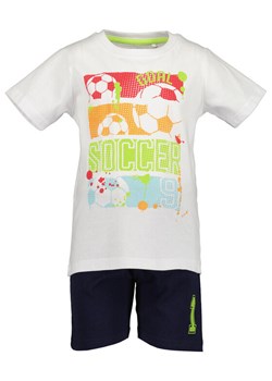 Blue Seven Komplet t-shirt i spodenki 826019 X Biały Regular Fit ze sklepu MODIVO w kategorii Komplety chłopięce - zdjęcie 181051850