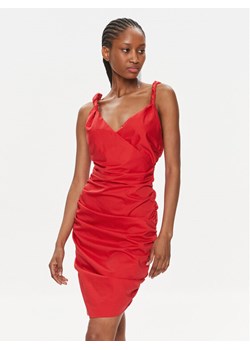 Pinko Sukienka koktajlowa Afrodite 103080 A1KH Czerwony Slim Fit ze sklepu MODIVO w kategorii Sukienki - zdjęcie 181051871