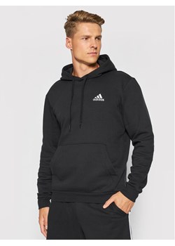 adidas Bluza Essentials Fleece GV5294 Czarny Regular Fit ze sklepu MODIVO w kategorii Bluzy męskie - zdjęcie 181051910