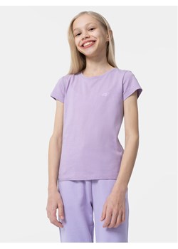 4F T-Shirt 4FJAW23TTSHF0816 Fioletowy Regular Fit ze sklepu MODIVO w kategorii Bluzki dziewczęce - zdjęcie 181051970