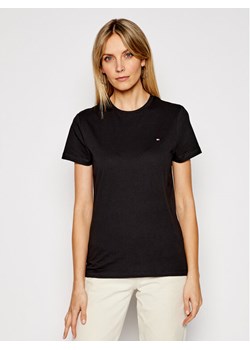 Tommy Hilfiger T-Shirt Heritage Crew WW0WW22043 Czarny Regular Fit ze sklepu MODIVO w kategorii Bluzki damskie - zdjęcie 181052120