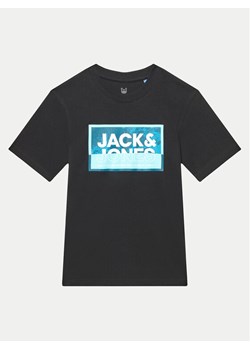 Jack&Jones Junior T-Shirt Jcologan 12259922 Czarny Regular Fit ze sklepu MODIVO w kategorii T-shirty chłopięce - zdjęcie 181052233