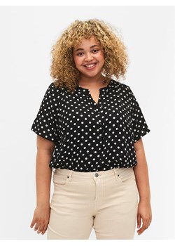 Zizzi Bluzka CA02310O Czarny Regular Fit ze sklepu MODIVO w kategorii Bluzki damskie - zdjęcie 181052384