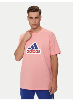 adidas T-Shirt Future Icons Badge of Sport IS8342 Różowy Loose Fit ze sklepu MODIVO w kategorii T-shirty męskie - zdjęcie 181052594