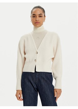 OUI Kardigan 86691 Biały Regular Fit ze sklepu MODIVO w kategorii Swetry damskie - zdjęcie 181052624