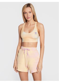 adidas Top Allover Print HL6596 Beżowy Slim Fit - id: 0000300118696 - marki adidas - 181052832 adidas Top Allover Print HL6596 Beżowy Slim Fit ze sklepu MODIVO w kategorii Bluzki damskie - zdjęcie 181052832