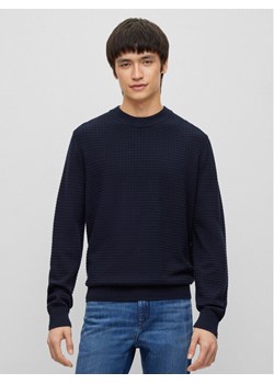 Hugo Sweter Stoppo 50492803 Granatowy Relaxed Fit ze sklepu MODIVO w kategorii Swetry męskie - zdjęcie 181053074