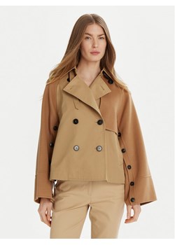Weekend Max Mara Trencz Bazar 2515081041 Beżowy Relaxed Fit ze sklepu MODIVO w kategorii Płaszcze damskie - zdjęcie 181053083