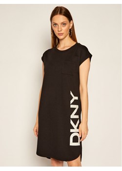 DKNY Sukienka codzienna P0RD1B2J Czarny Regular Fit ze sklepu MODIVO w kategorii Sukienki - zdjęcie 181053370