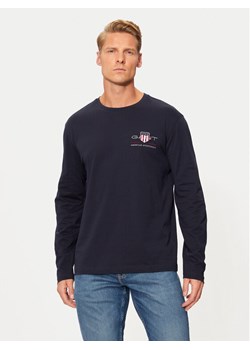 Gant Longsleeve Archive Shield 2004058 Granatowy Regular Fit ze sklepu MODIVO w kategorii T-shirty męskie - zdjęcie 181053380