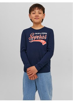 Jack&Jones Junior Bluzka 12237371 Granatowy Regular Fit ze sklepu MODIVO w kategorii T-shirty chłopięce - zdjęcie 181053434