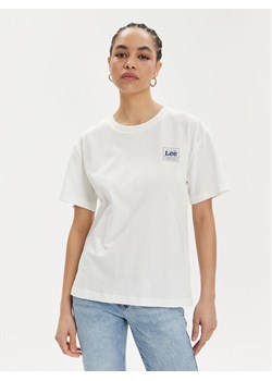 Lee T-Shirt 112350206 Écru Relaxed Fit ze sklepu MODIVO w kategorii Bluzki damskie - zdjęcie 181053493