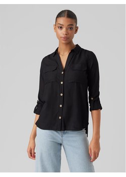 Vero Moda Koszula Bumpy 10275283 Czarny Regular Fit ze sklepu MODIVO w kategorii Koszule damskie - zdjęcie 181053501