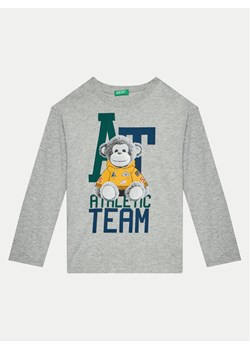 United Colors Of Benetton Bluzka 3I1XG10F3 Szary Regular Fit ze sklepu MODIVO w kategorii T-shirty chłopięce - zdjęcie 181053532