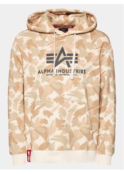 Alpha Industries Bluza Basic 178312C Beżowy Regular Fit ze sklepu MODIVO w kategorii Bluzy męskie - zdjęcie 181053850