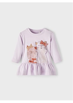 NAME IT Bluzka 13210044 Fioletowy Regular Fit ze sklepu MODIVO w kategorii Bluzki dziewczęce - zdjęcie 181053873