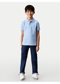 Calvin Klein Jeans Polo Essential IB0IB02486 Błękitny Regular Fit ze sklepu MODIVO w kategorii T-shirty chłopięce - zdjęcie 181053893