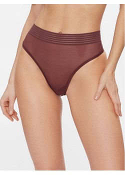Triumph Stringi Tempting Sheer Highwaist String 10215943 Brązowy ze sklepu MODIVO w kategorii Majtki damskie - zdjęcie 181053944