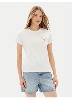 Lee T-Shirt Small Logo 112363635 Biały Regular Fit ze sklepu MODIVO w kategorii Bluzki damskie - zdjęcie 181054120