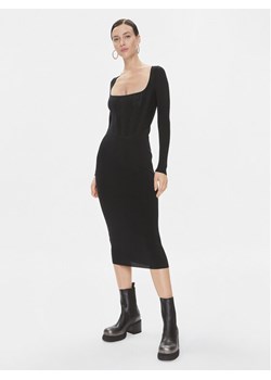 Pinko Sukienka dzianinowa Cavallo 101856 A16N Czarny Slim Fit ze sklepu MODIVO w kategorii Sukienki - zdjęcie 181054121